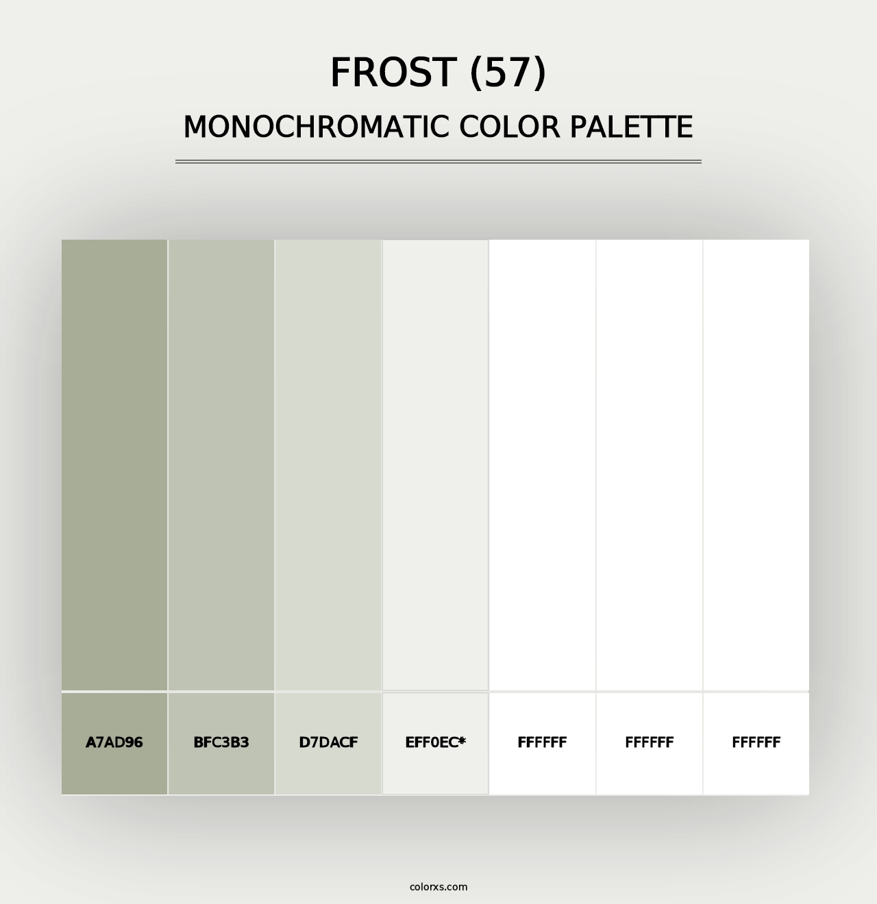 Frost (57) - Monochromatic Color Palette