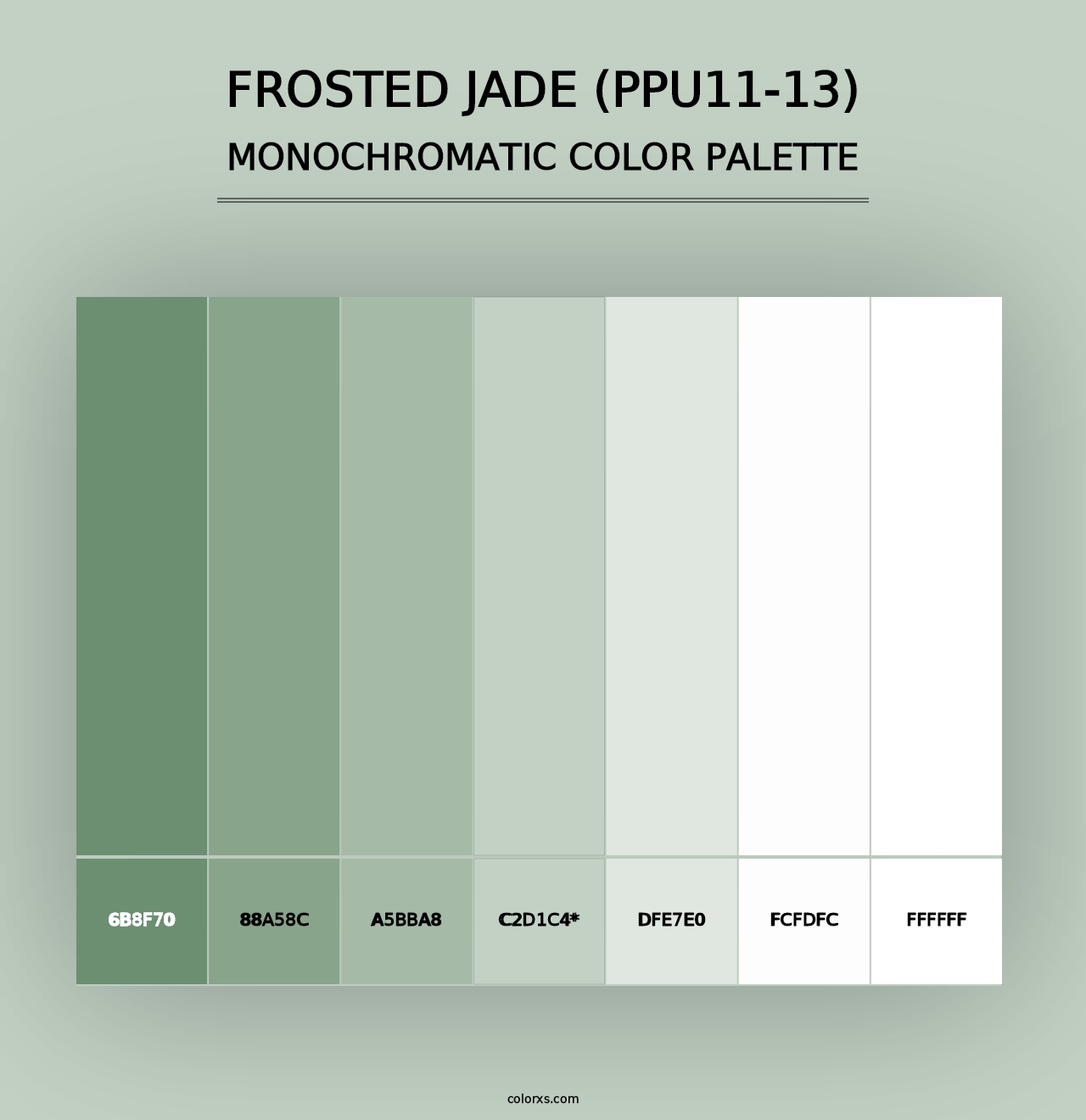 Frosted Jade (PPU11-13) - Monochromatic Color Palette