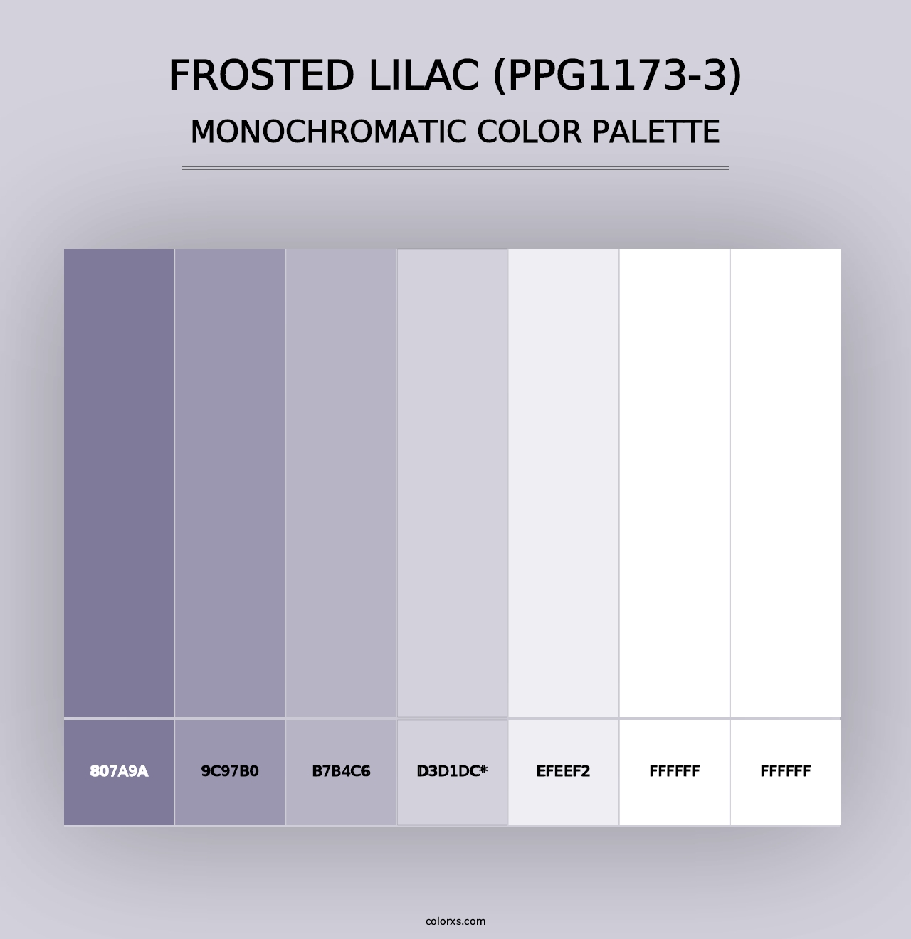 Frosted Lilac (PPG1173-3) - Monochromatic Color Palette