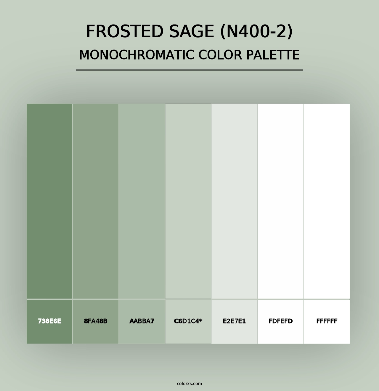 Frosted Sage (N400-2) - Monochromatic Color Palette