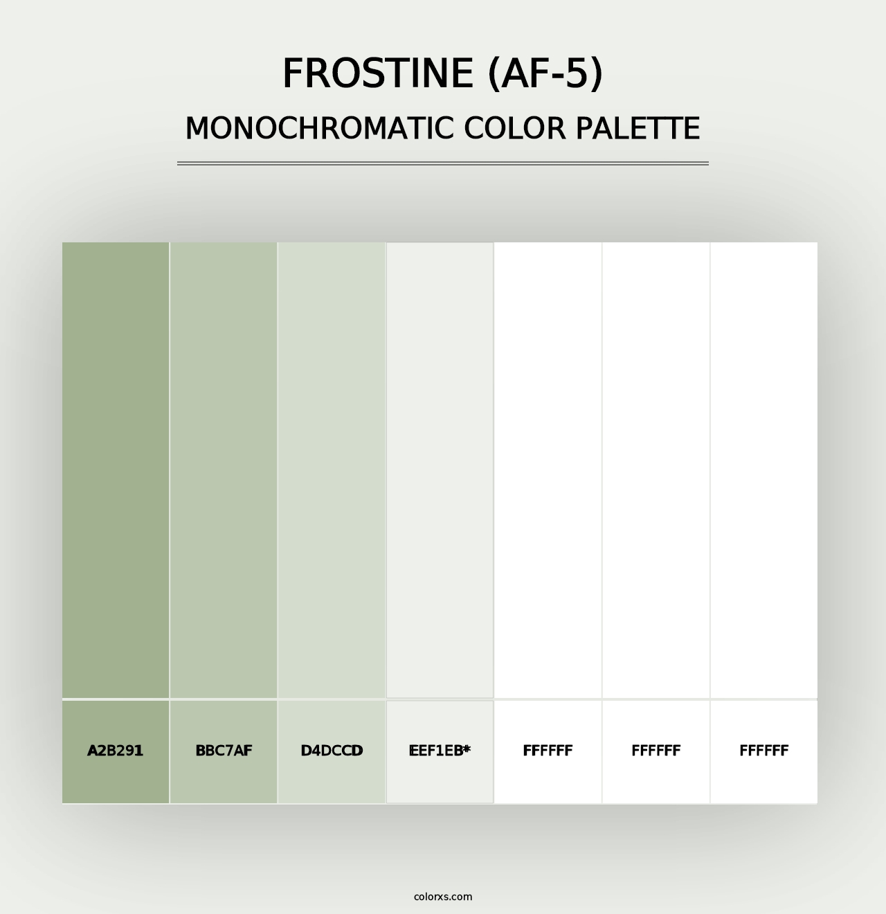 Frostine (AF-5) - Monochromatic Color Palette