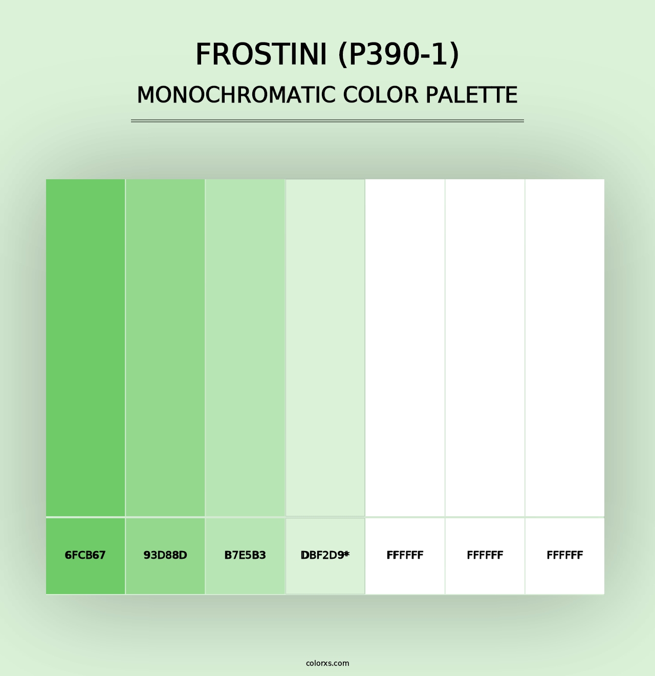 Frostini (P390-1) - Monochromatic Color Palette