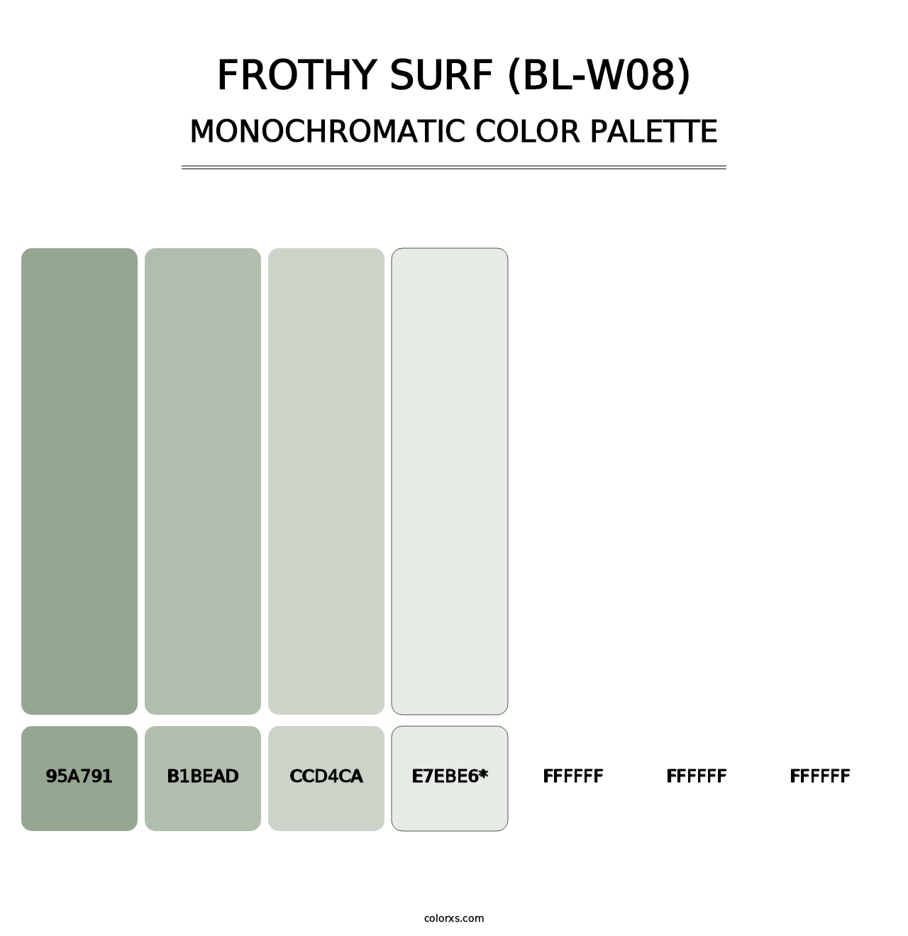 Frothy Surf (BL-W08) - Monochromatic Color Palette