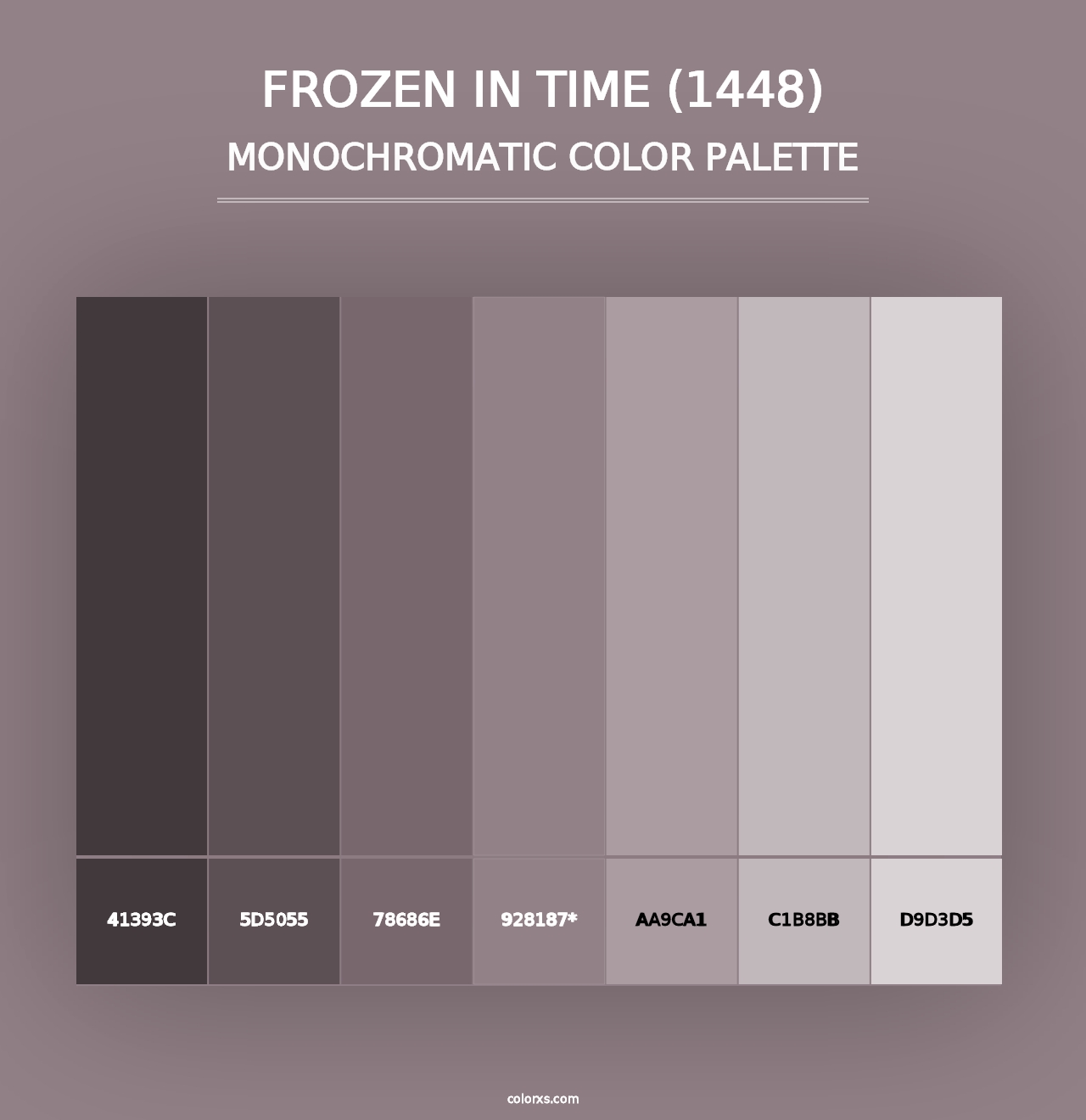 Frozen in Time (1448) - Monochromatic Color Palette