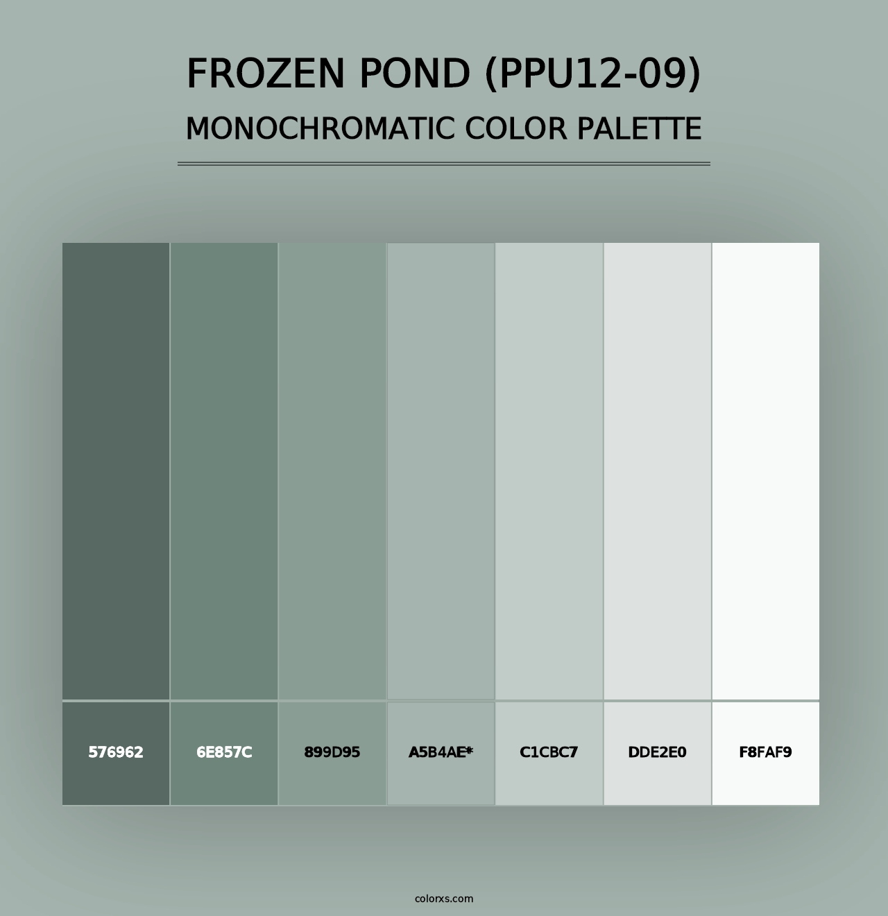 Frozen Pond (PPU12-09) - Monochromatic Color Palette