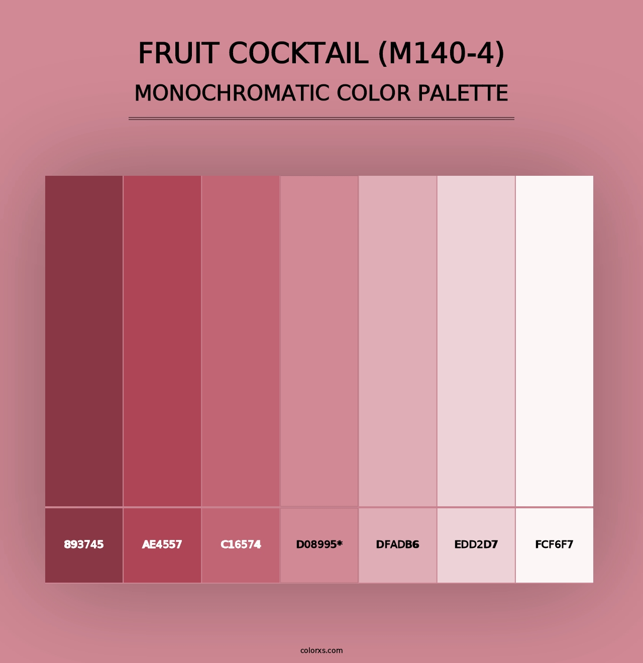 Fruit Cocktail (M140-4) - Monochromatic Color Palette