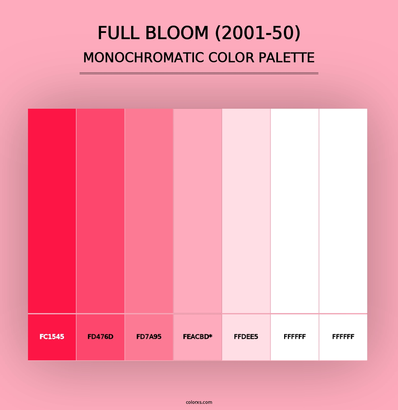 Full Bloom (2001-50) - Monochromatic Color Palette