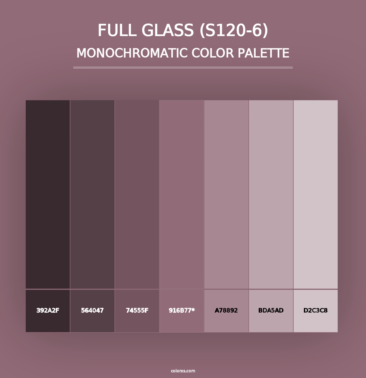 Full Glass (S120-6) - Monochromatic Color Palette