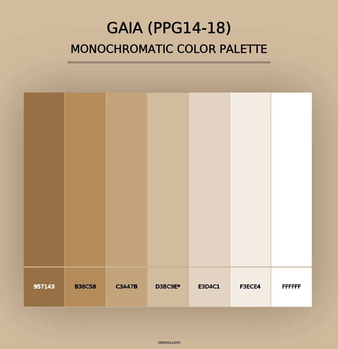 Gaia (PPG14-18) - Monochromatic Color Palette