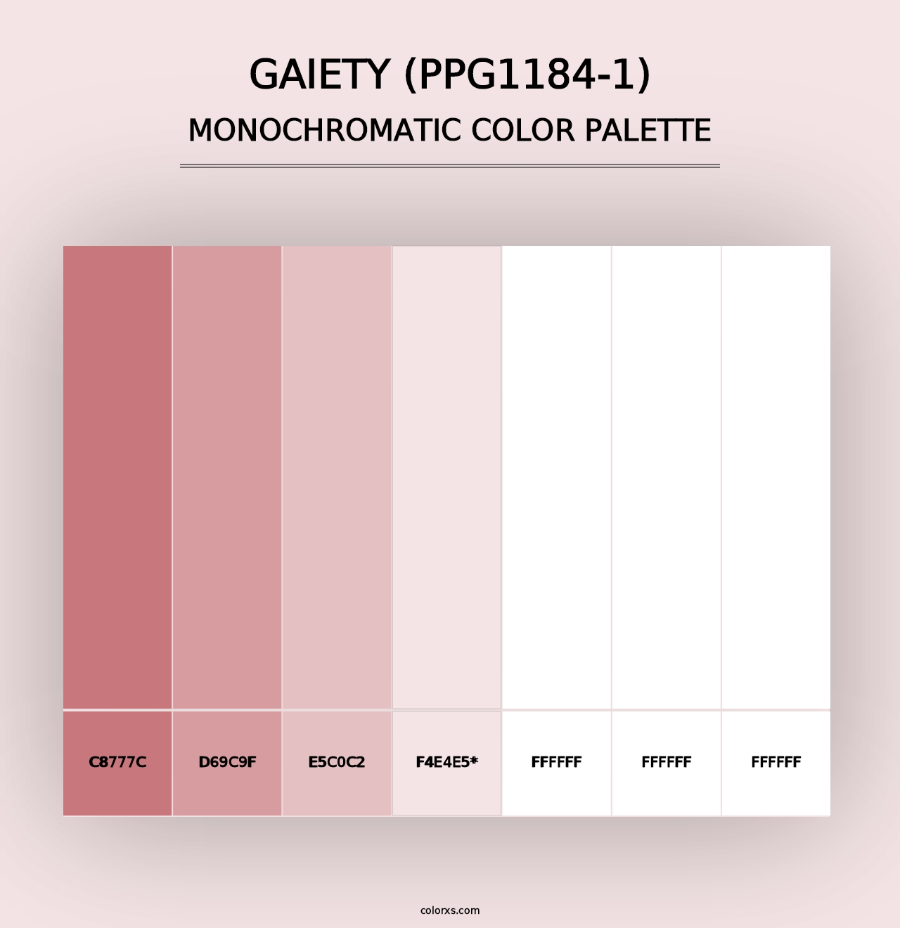 Gaiety (PPG1184-1) - Monochromatic Color Palette