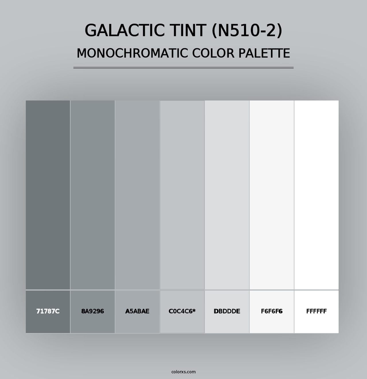 Galactic Tint (N510-2) - Monochromatic Color Palette