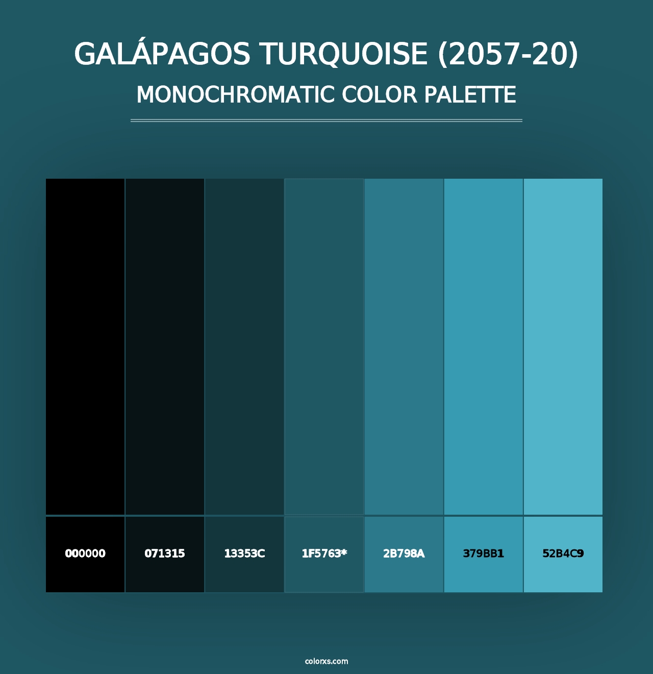 Galápagos Turquoise (2057-20) - Monochromatic Color Palette