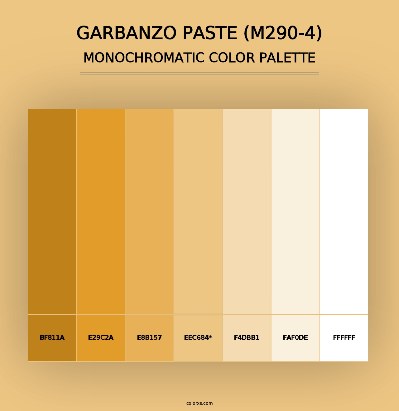 Garbanzo Paste (M290-4) - Monochromatic Color Palette