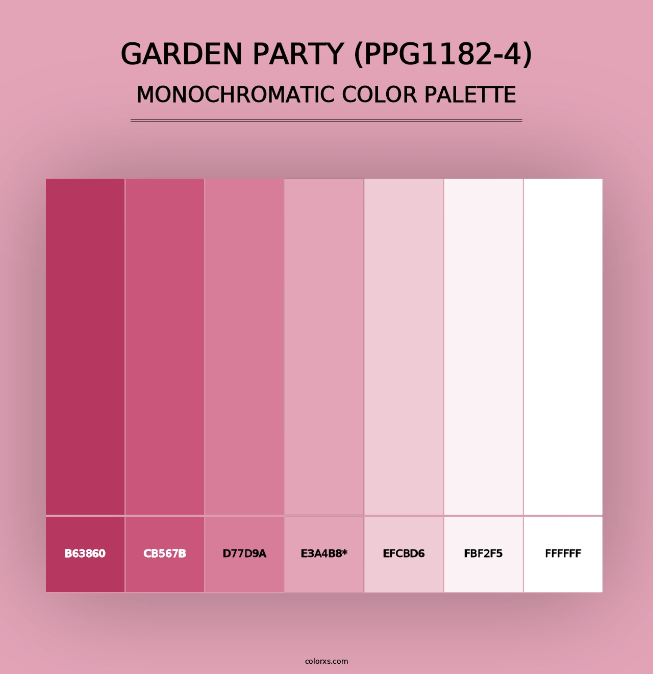 Garden Party (PPG1182-4) - Monochromatic Color Palette