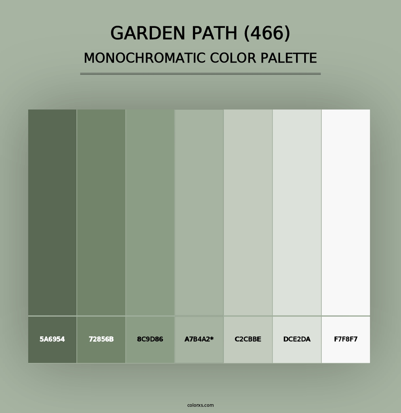 Garden Path (466) - Monochromatic Color Palette