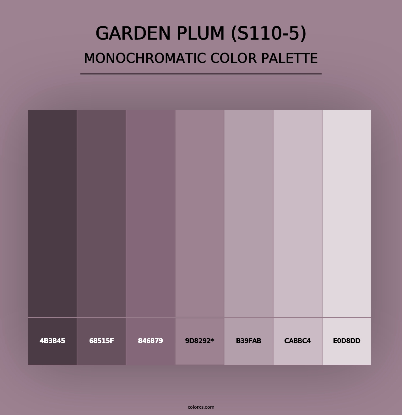 Garden Plum (S110-5) - Monochromatic Color Palette