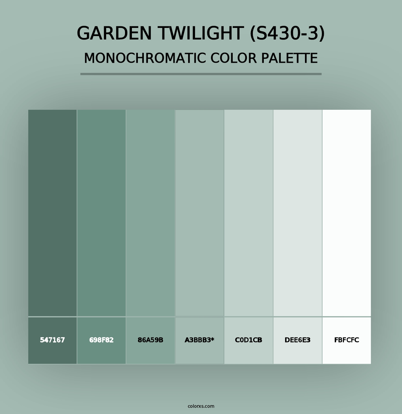 Garden Twilight (S430-3) - Monochromatic Color Palette