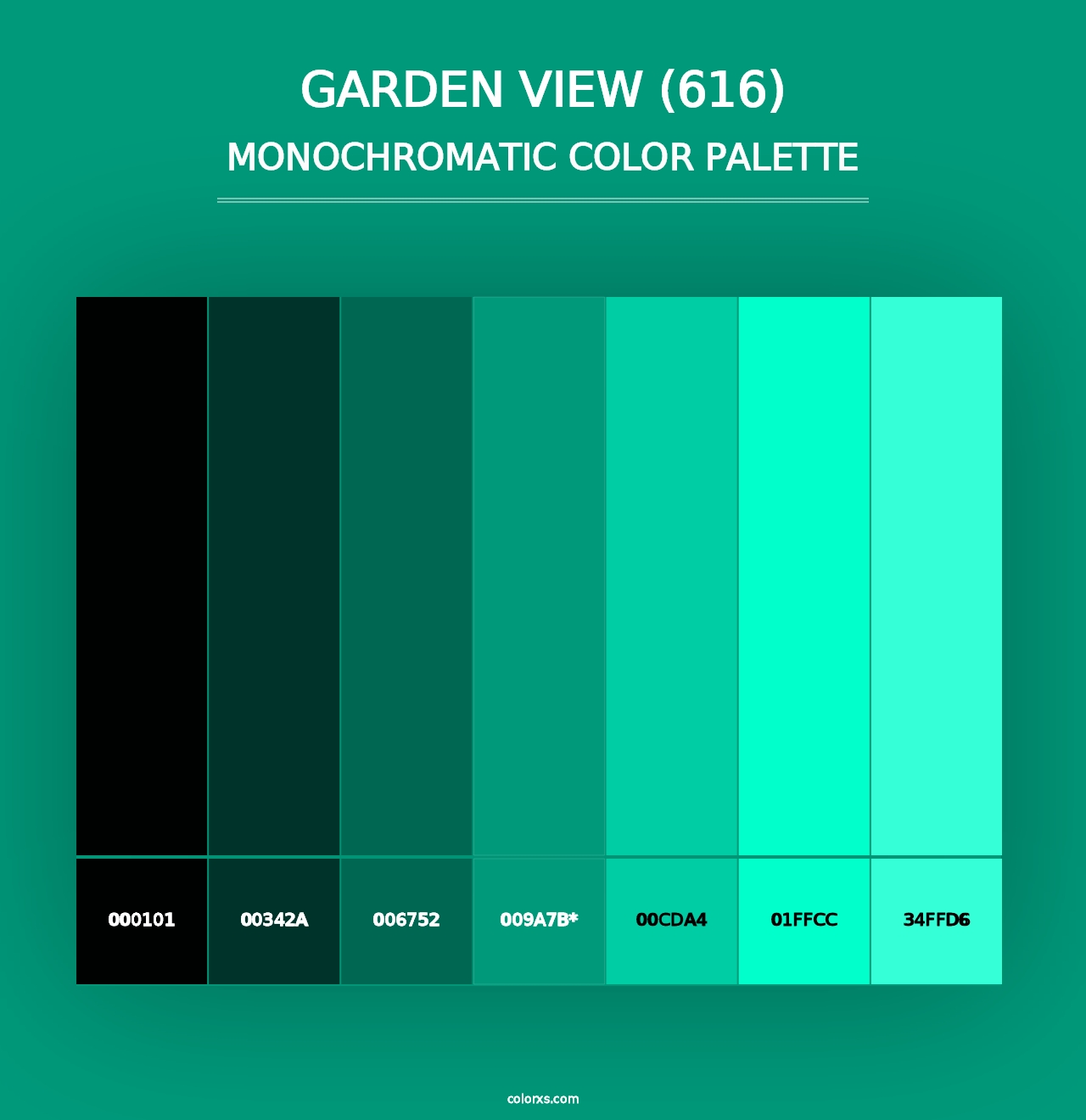 Garden View (616) - Monochromatic Color Palette