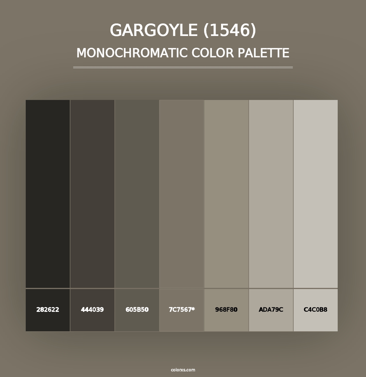 Gargoyle (1546) - Monochromatic Color Palette