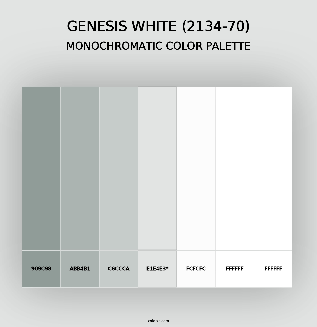 Genesis White (2134-70) - Monochromatic Color Palette