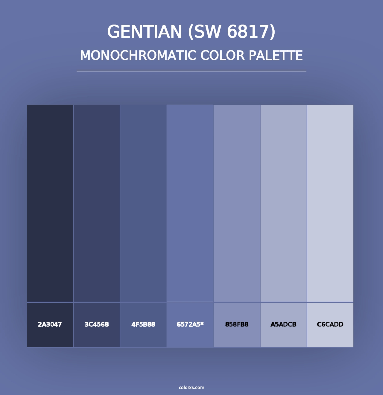 Gentian (SW 6817) - Monochromatic Color Palette