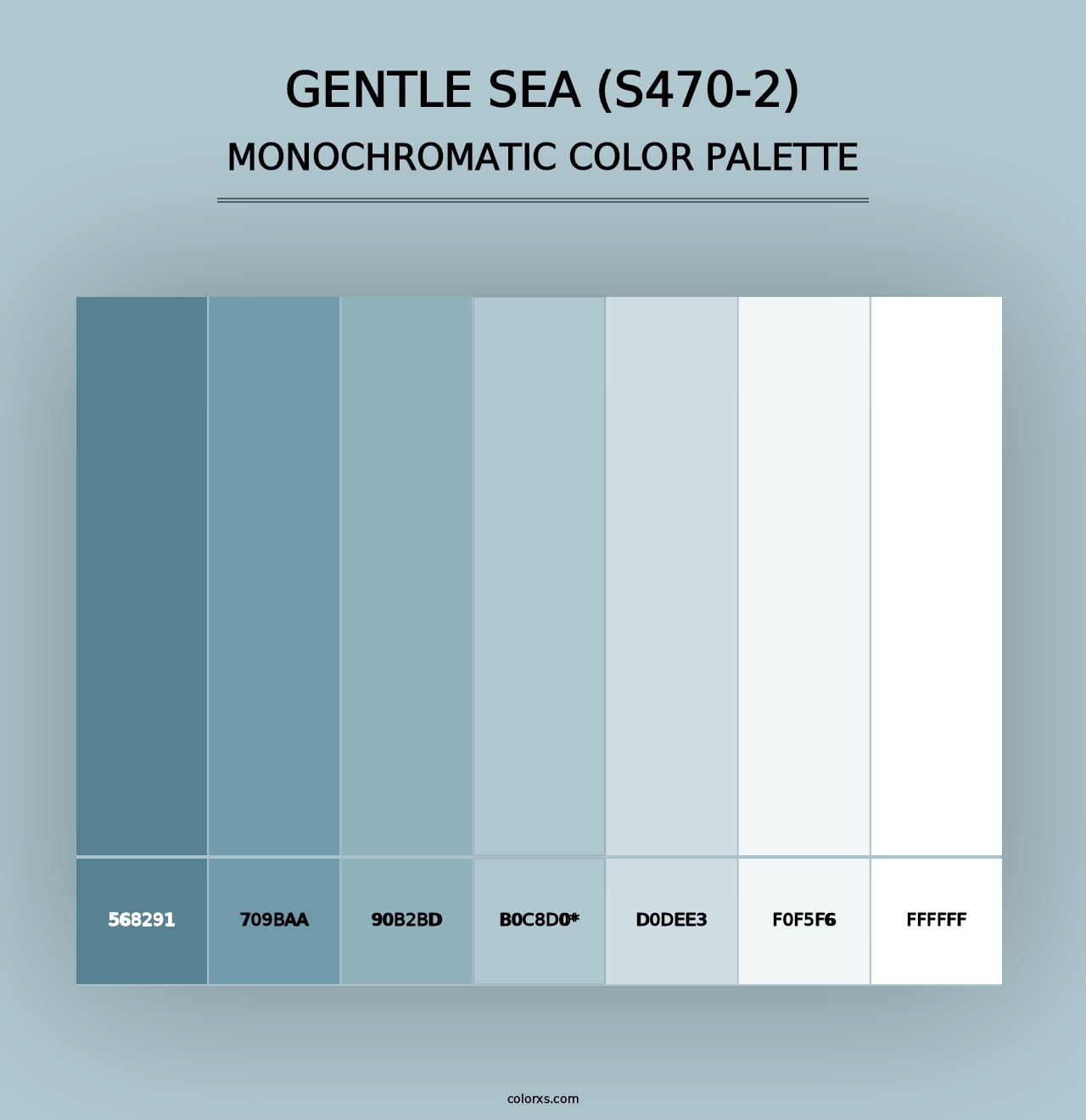 Gentle Sea (S470-2) - Monochromatic Color Palette