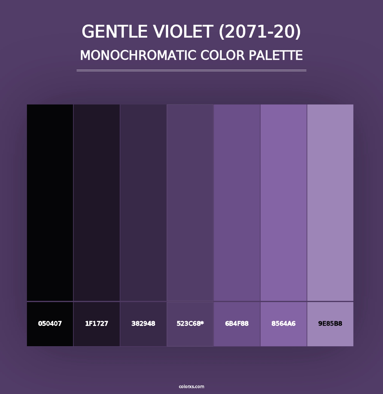 Gentle Violet (2071-20) - Monochromatic Color Palette