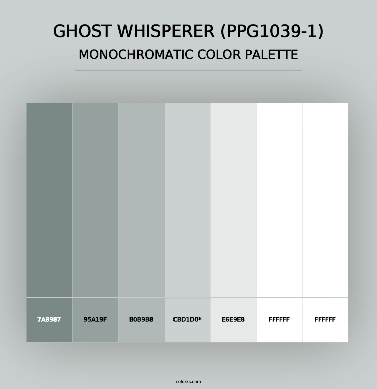 Ghost Whisperer (PPG1039-1) - Monochromatic Color Palette