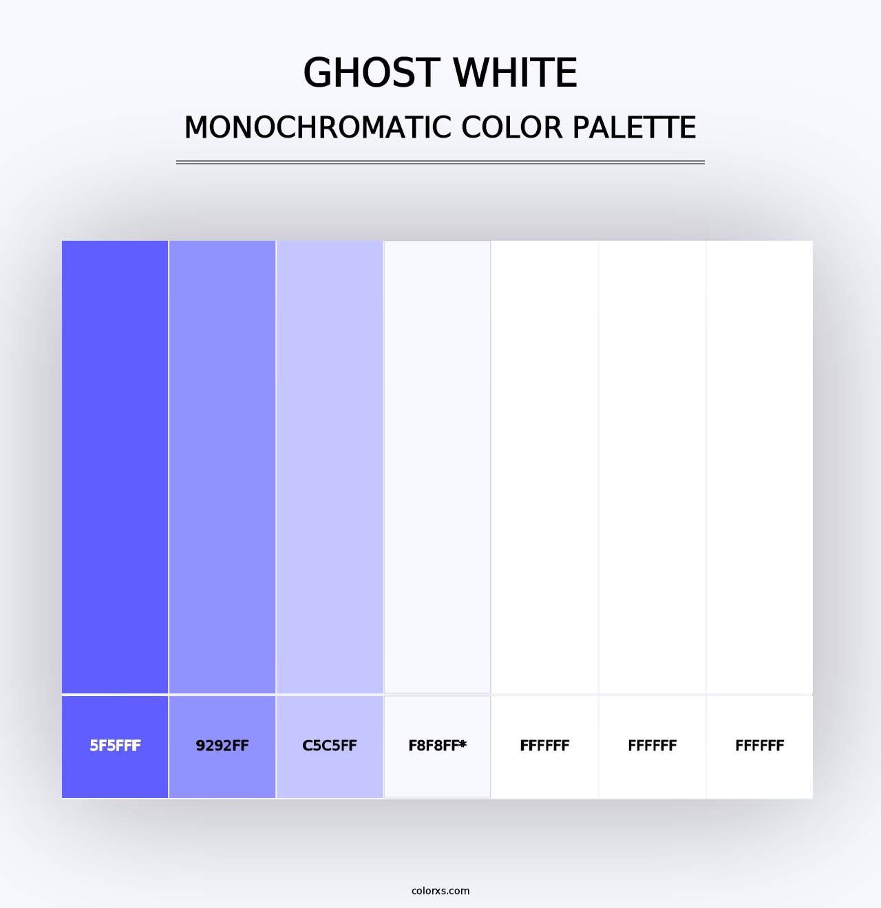 Ghost White - Monochromatic Color Palette