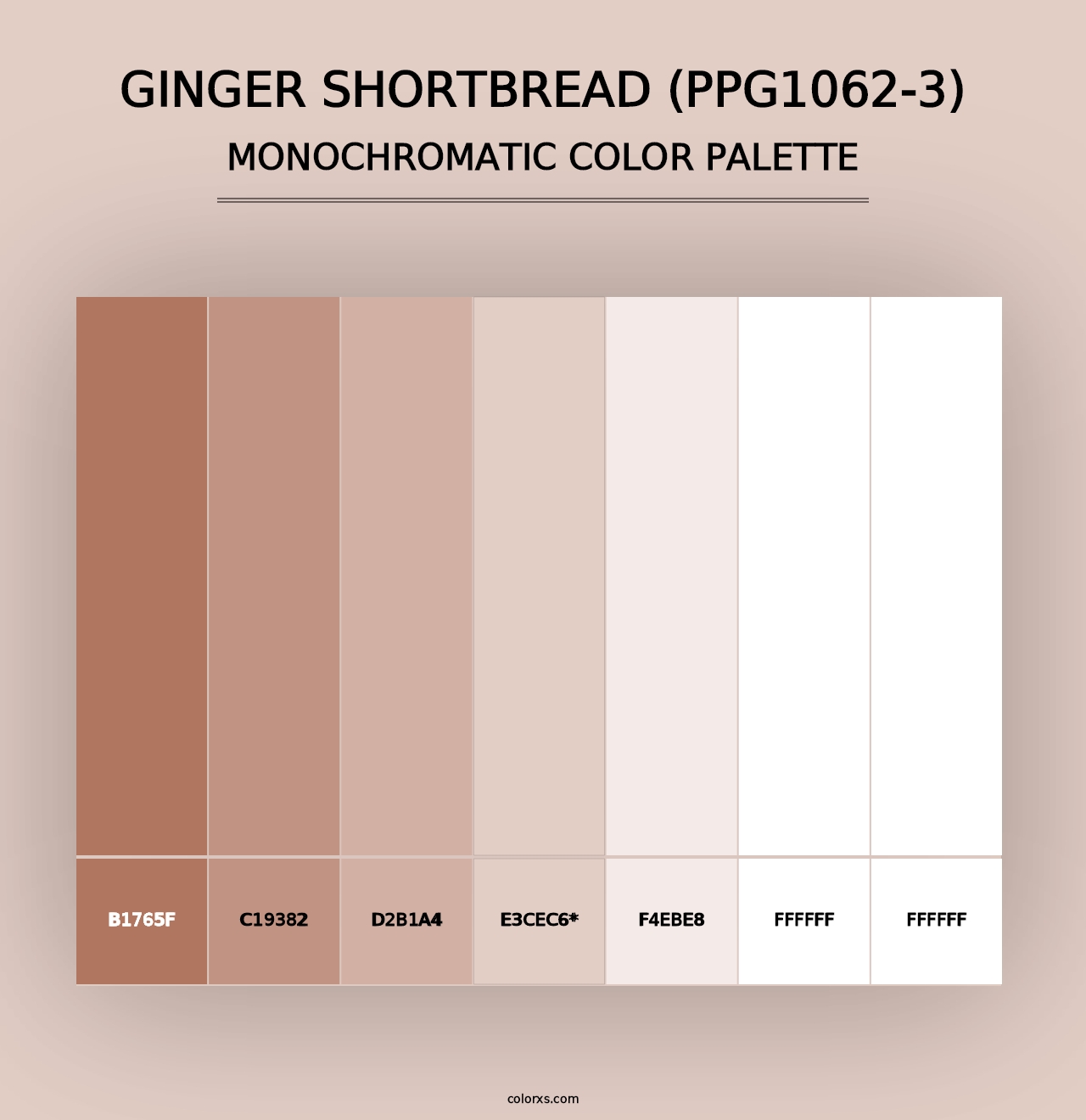 Ginger Shortbread (PPG1062-3) - Monochromatic Color Palette