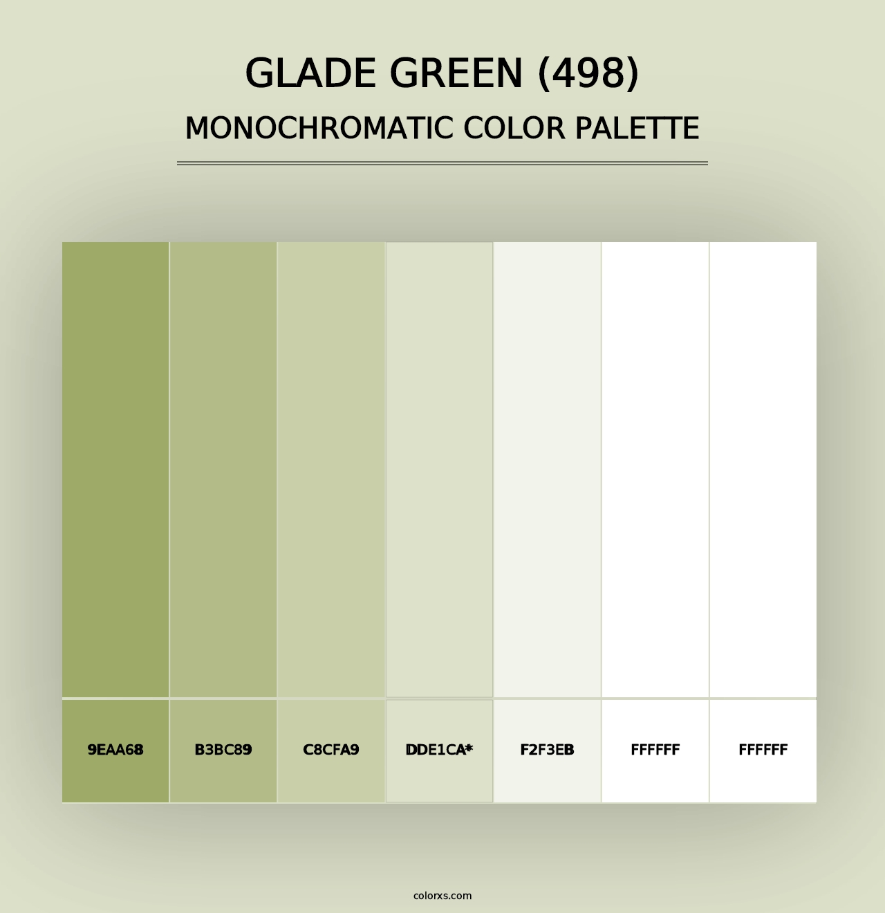 Glade Green (498) - Monochromatic Color Palette