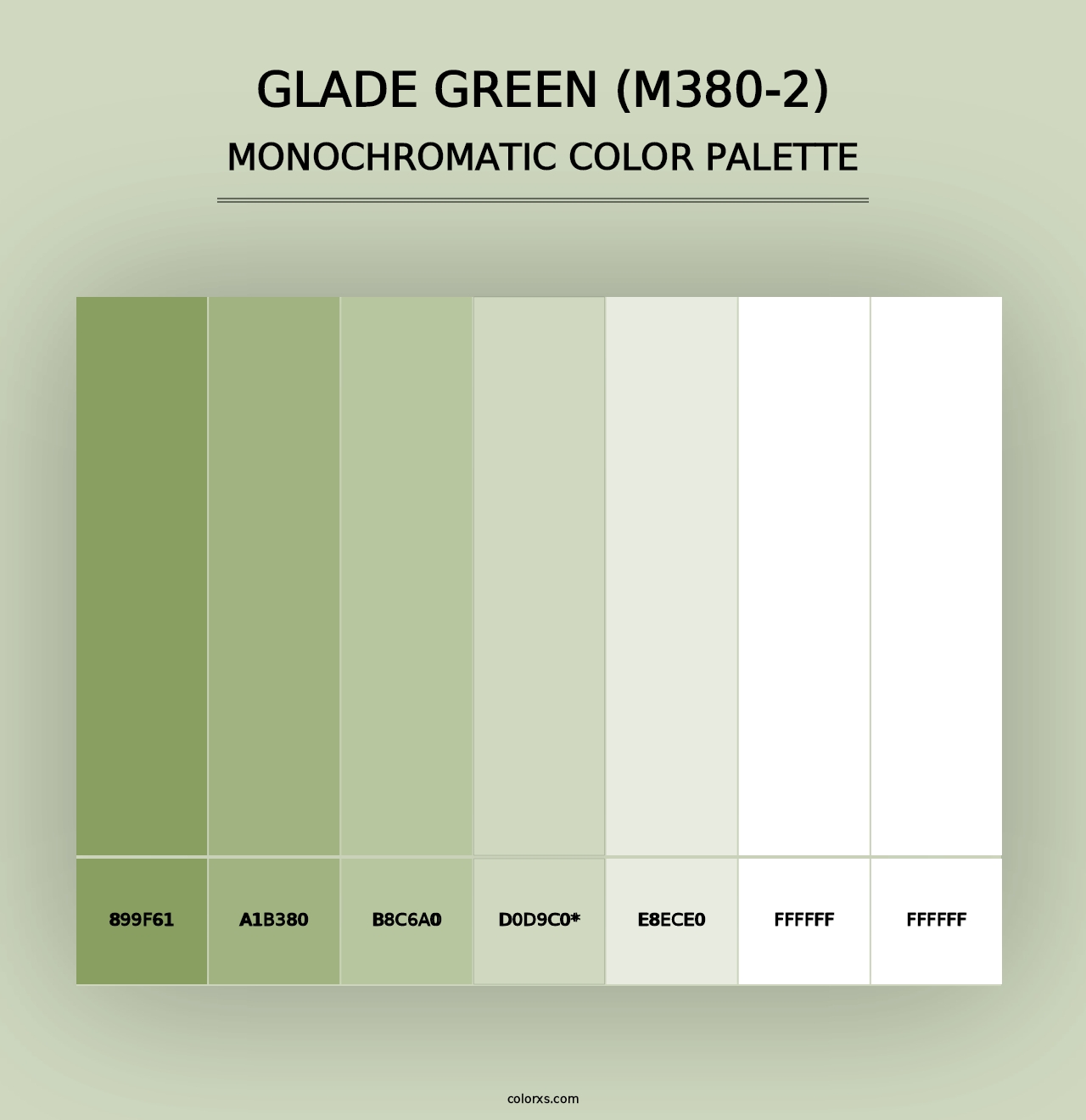 Glade Green (M380-2) - Monochromatic Color Palette