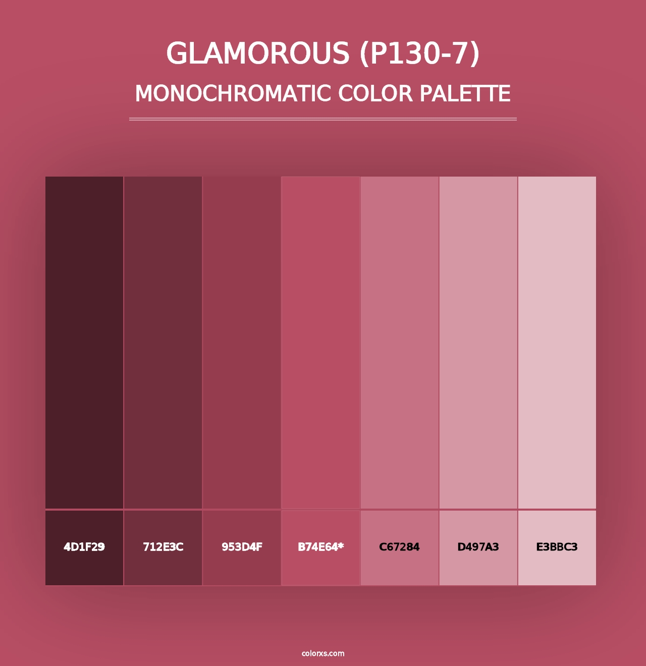 Glamorous (P130-7) - Monochromatic Color Palette