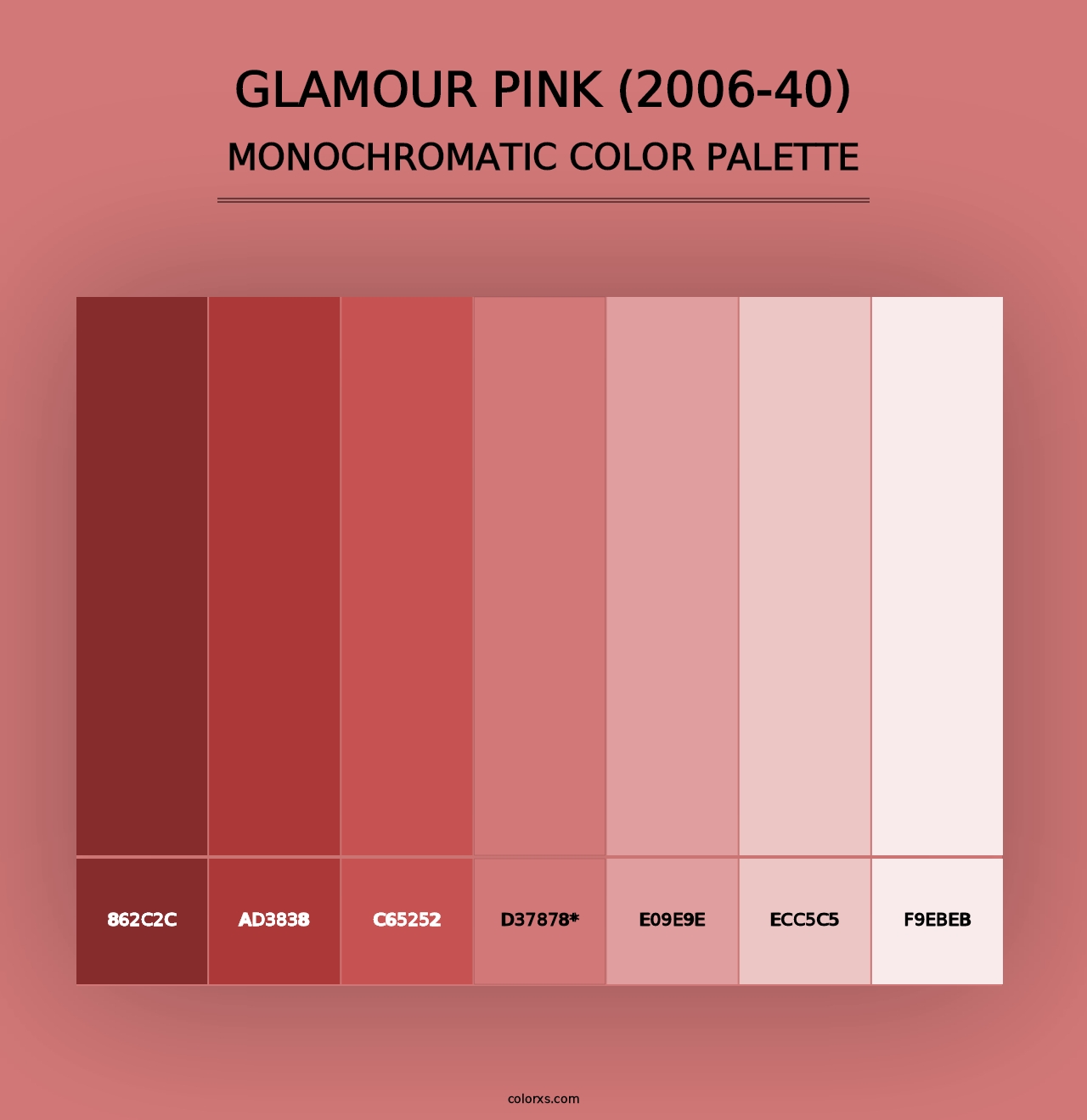 Glamour Pink (2006-40) - Monochromatic Color Palette