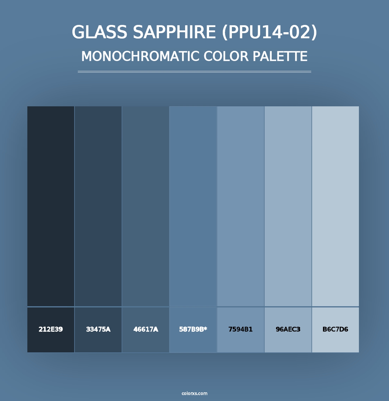 Glass Sapphire (PPU14-02) - Monochromatic Color Palette