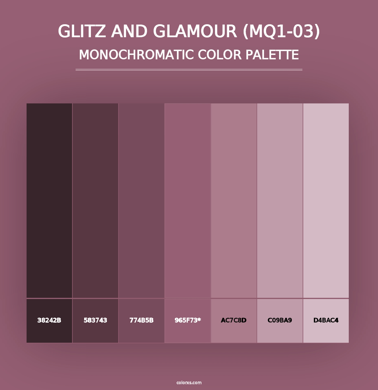 Glitz And Glamour (MQ1-03) - Monochromatic Color Palette