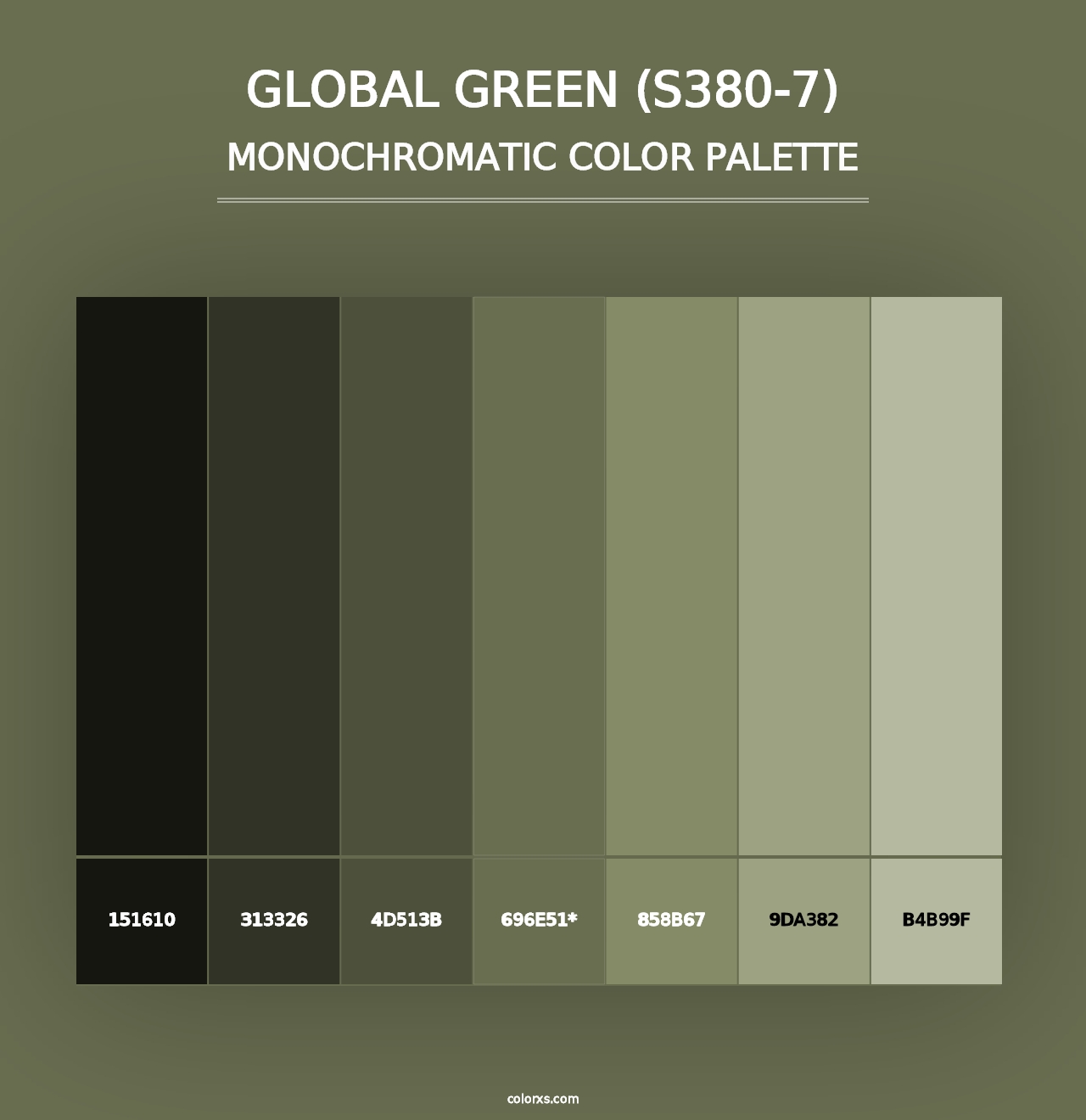 Global Green (S380-7) - Monochromatic Color Palette