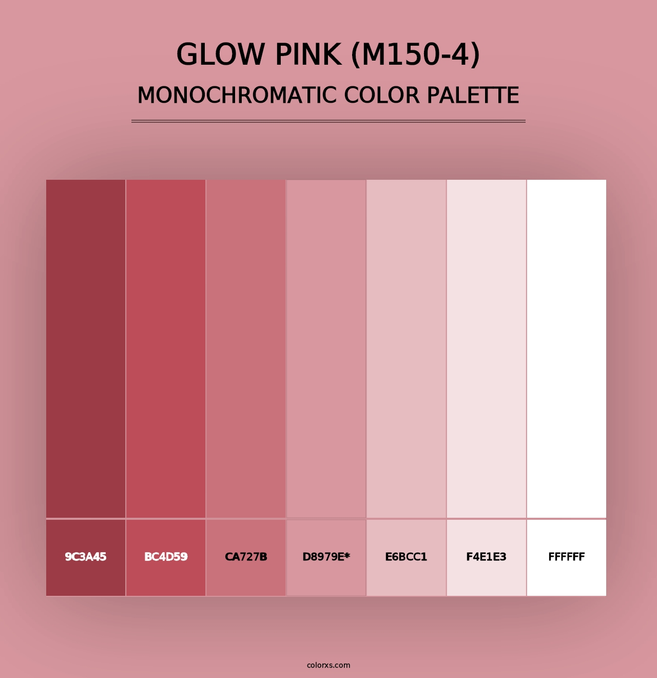 Glow Pink (M150-4) - Monochromatic Color Palette