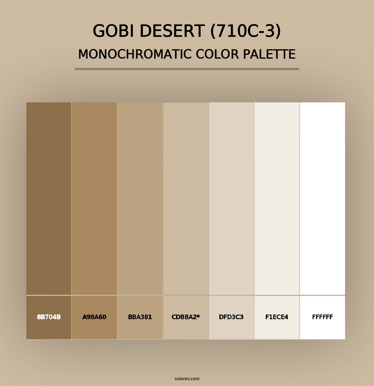 Gobi Desert (710C-3) - Monochromatic Color Palette