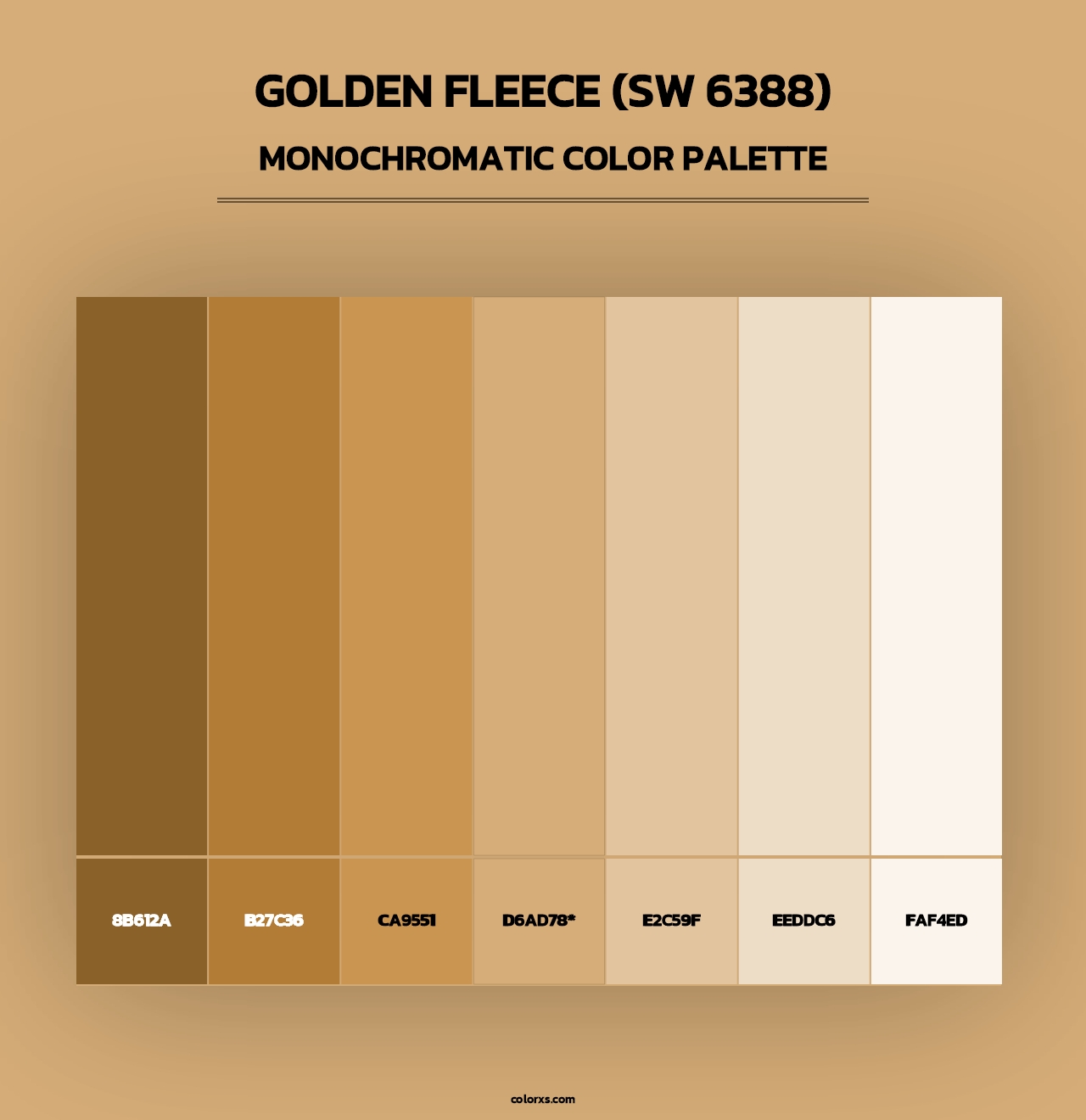 Golden Fleece (SW 6388) - Monochromatic Color Palette