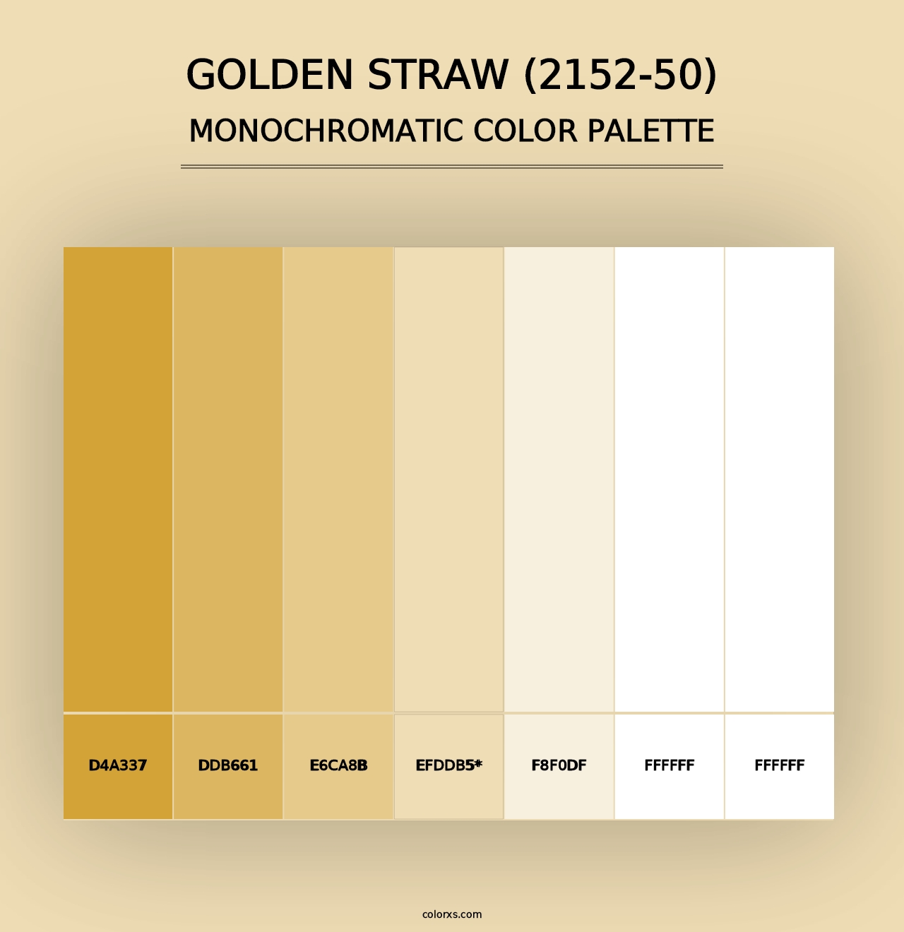 Golden Straw (2152-50) - Monochromatic Color Palette