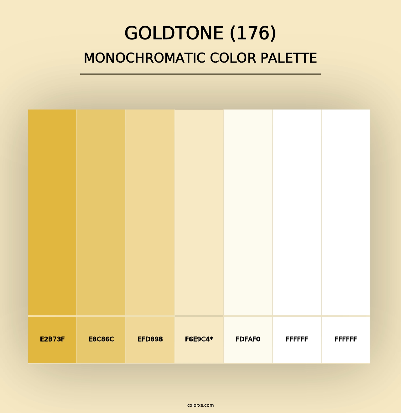 Goldtone (176) - Monochromatic Color Palette