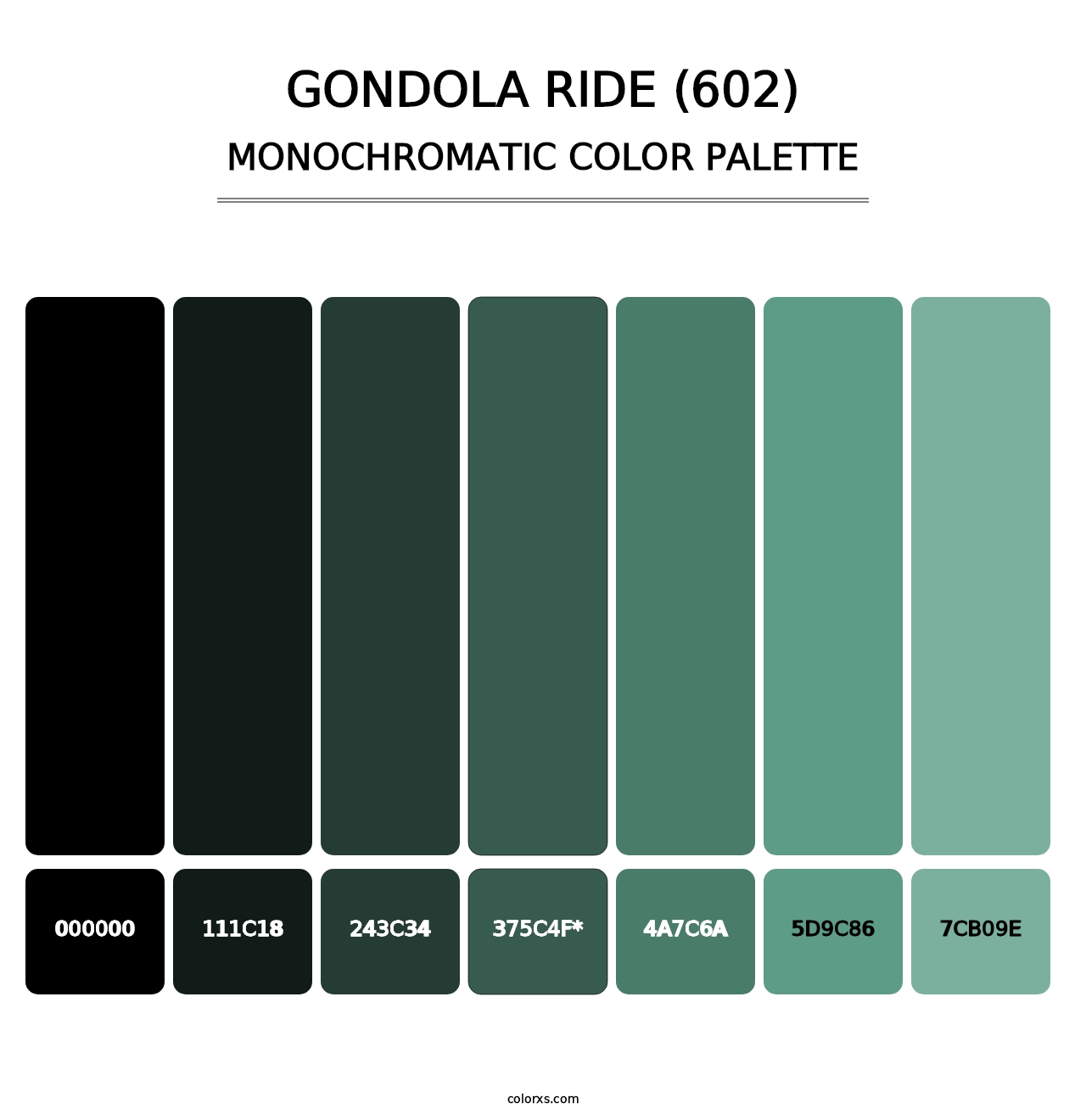 Gondola Ride (602) - Monochromatic Color Palette