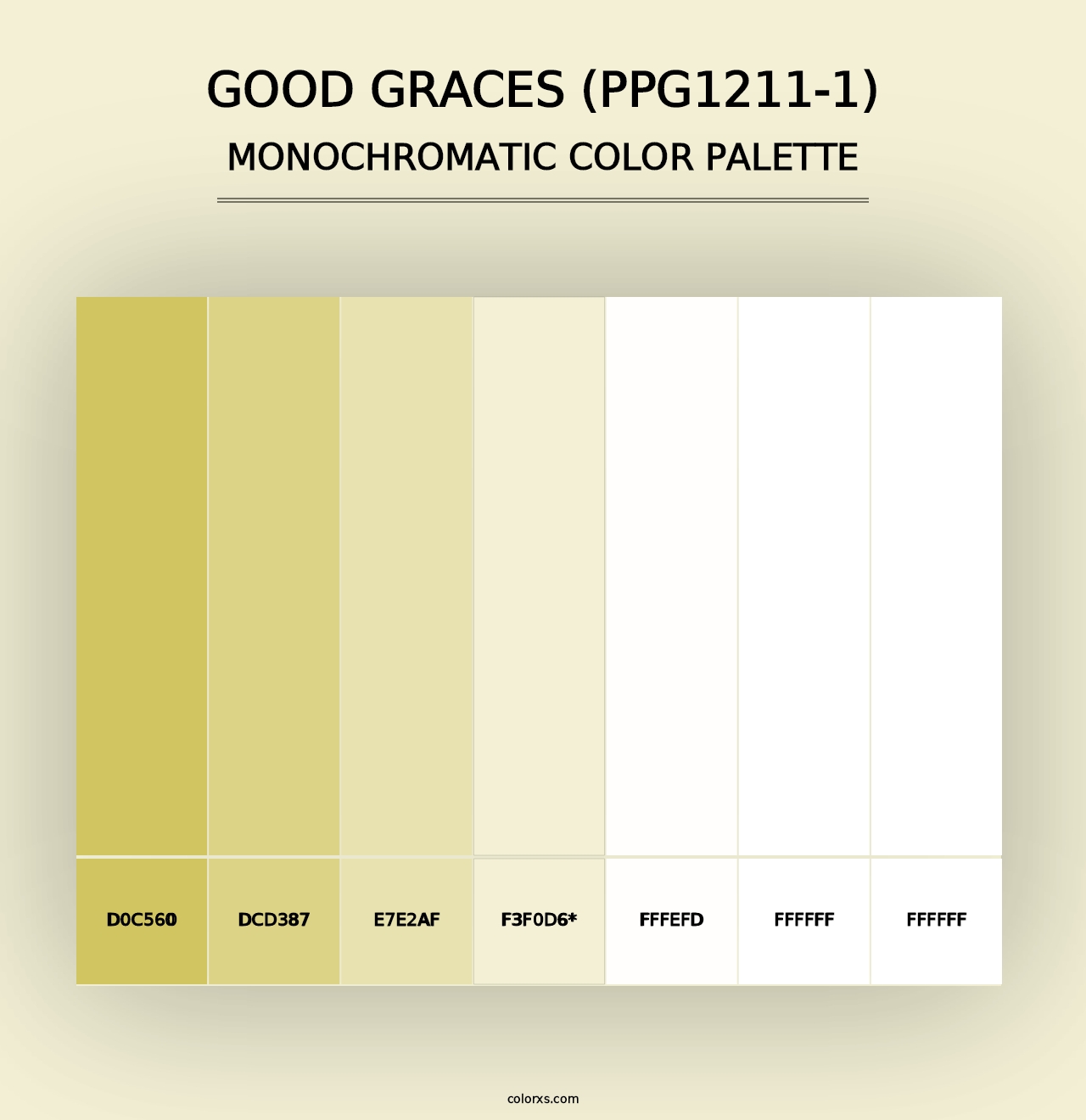 Good Graces (PPG1211-1) - Monochromatic Color Palette