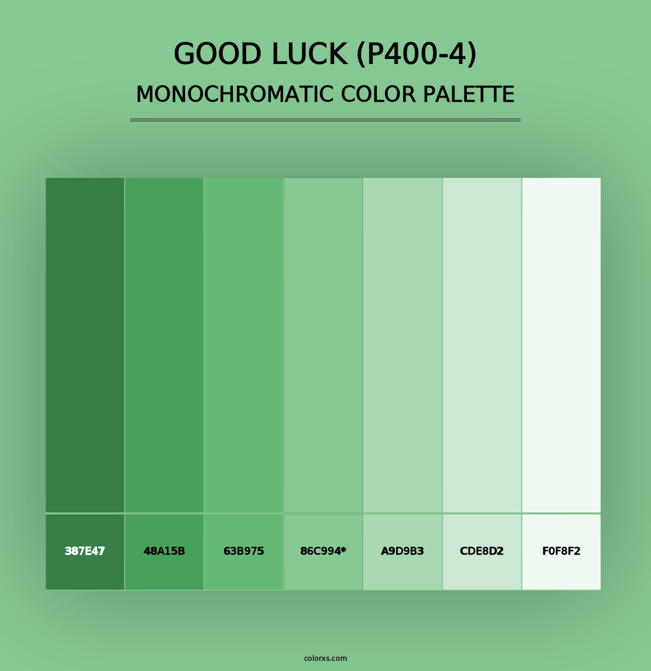 Good Luck (P400-4) - Monochromatic Color Palette