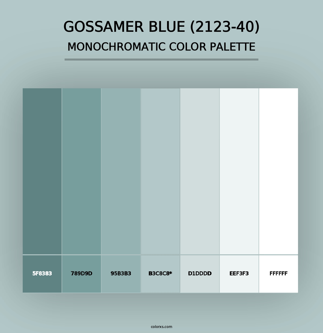 Gossamer Blue (2123-40) - Monochromatic Color Palette