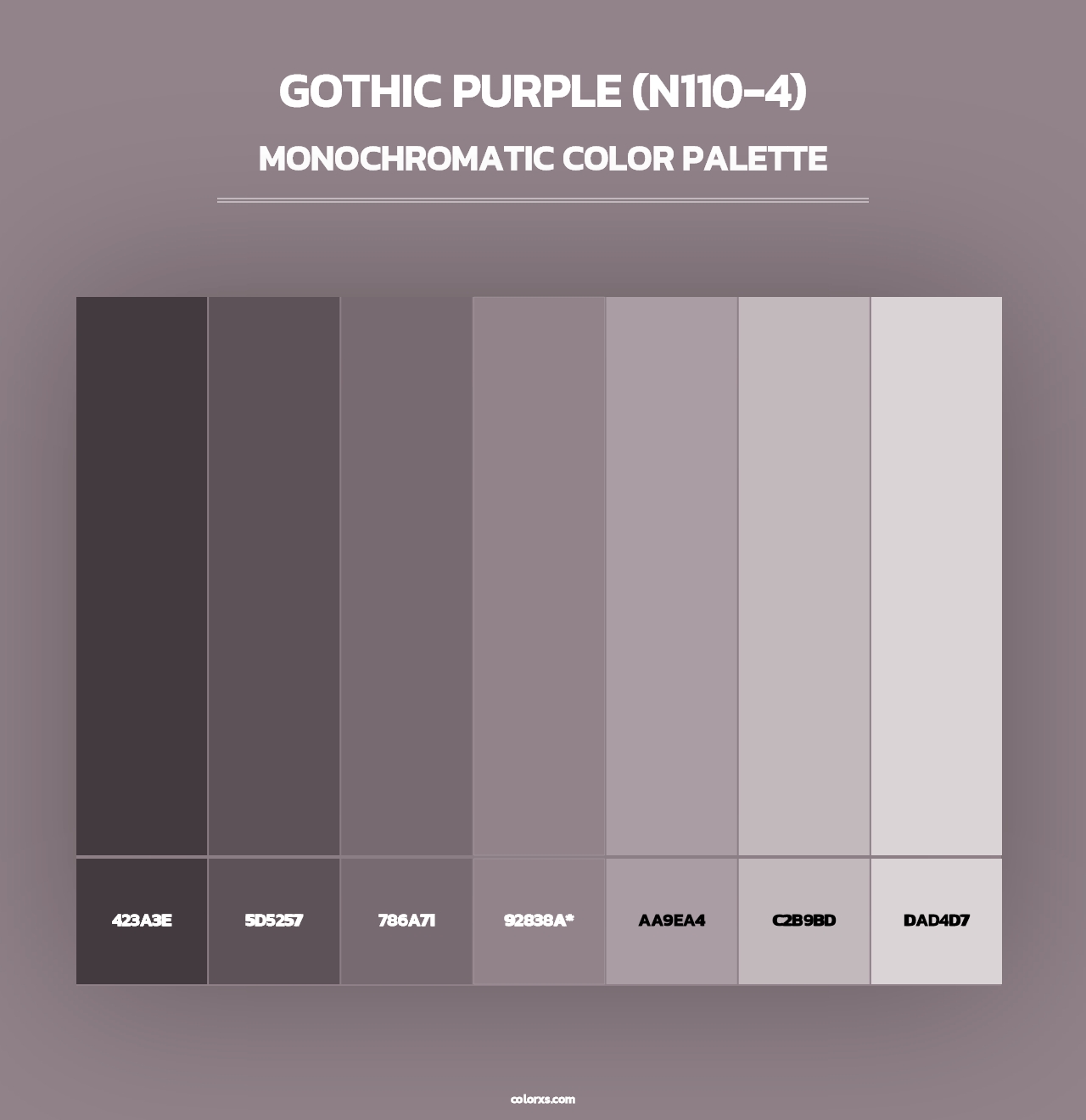 Gothic Purple (N110-4) - Monochromatic Color Palette