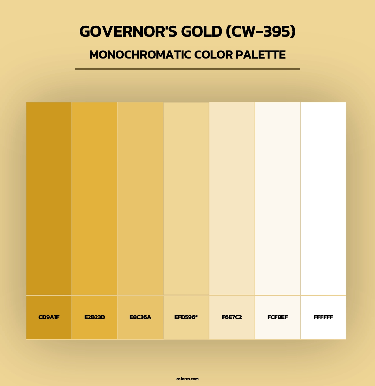 Governor's Gold (CW-395) - Monochromatic Color Palette