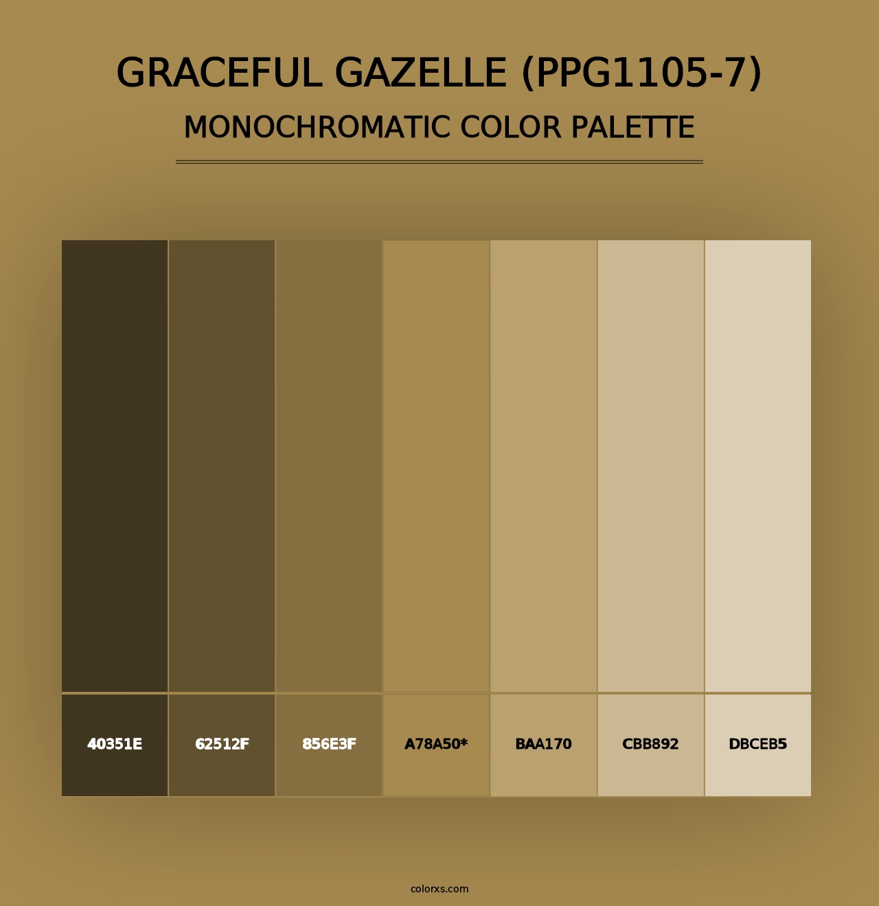 Graceful Gazelle (PPG1105-7) - Monochromatic Color Palette