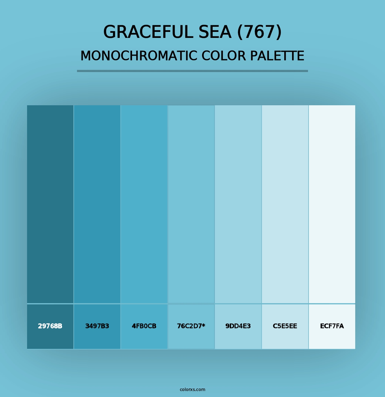 Graceful Sea (767) - Monochromatic Color Palette